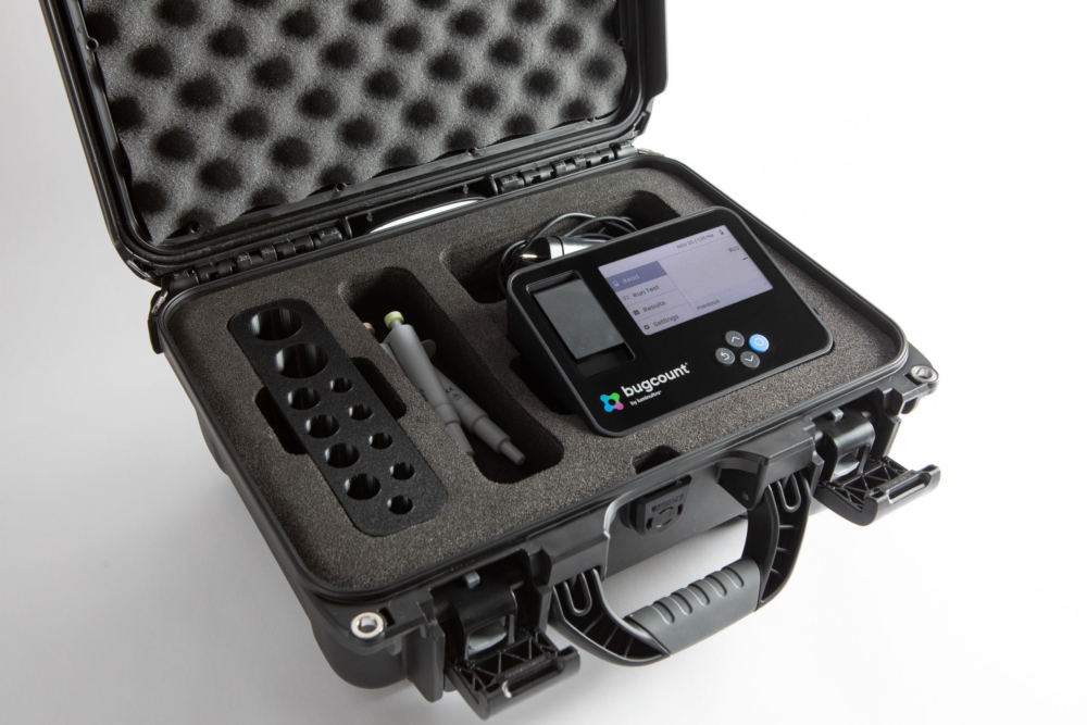 hard travel case for bugcount analyzer with foam padding