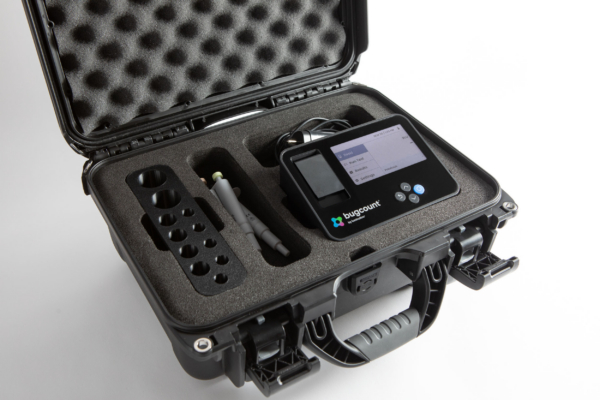 hard travel case for bugcount analyzer with foam padding