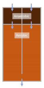 Two parallel anaerobic-aerobic bioreactors