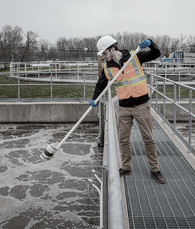 analyse des eaux usées sur le terrain